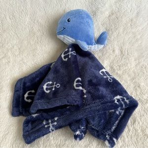 HB Hudson Baby 14" Whale Anchor Nautical Plush Blue Lovey Security Blanket